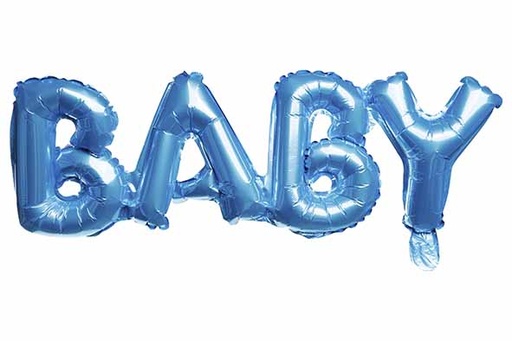 [565225] Cosy & Trendy | Ballon "Baby" Folie Blauw 84x35cm