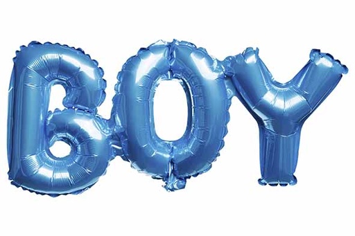 [565227] Cosy & Trendy | Ballon "Boy" Folie Blauw 70x27cm