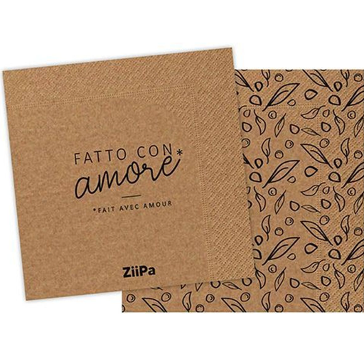 [565256] Cosy & Trendy | Servetten Bruin 16x16cm 20-pack