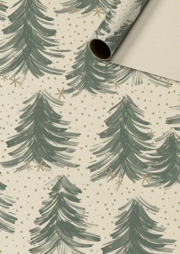 [565316] Stewo | Geschenkpapier Rol Inverno Donker Groen 70x200cm
