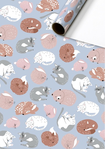 [565317] Stewo | Geschenkpapier Rol Okko Licht Blauw 70x200cm