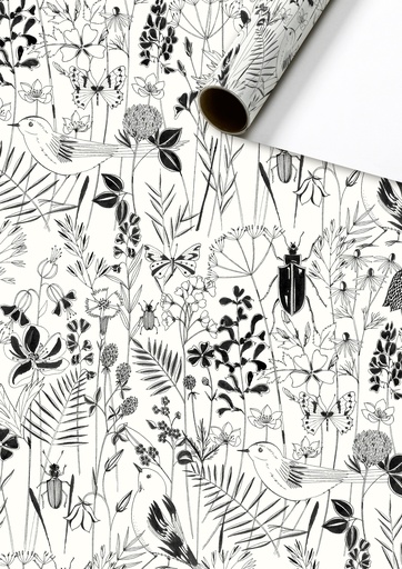 [565319] Stewo | Geschenkpapier Rol Fiella Zwart 70x200cm