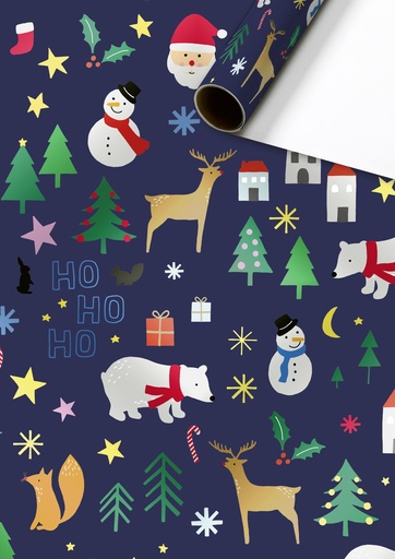 [565323] Stewo | Geschenkpapier Rol Rob Donker Blauw 70x150cm