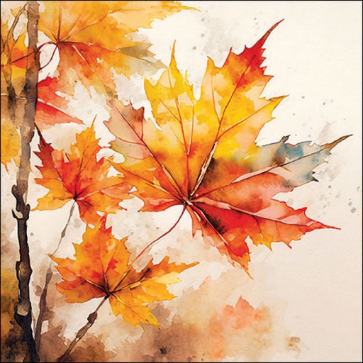 [565501] Ambiente | Servetten Vibrant Leaves 3-laags 100%FSC 33x33cm 20-pack