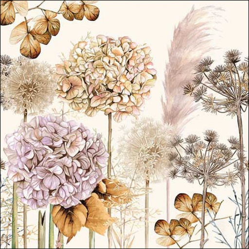 [565503] Ambiente | Servetten Dried Flowers 3-laags 100%FSC 33x33cm 20-pack