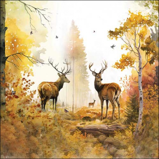 [565505] Ambiente | Servetten Autumn Forest 3-laags 100%FSC 33x33cm 20-pack