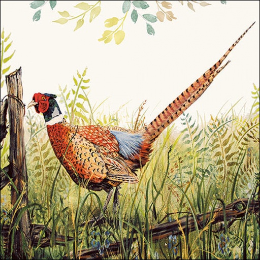 [565508] Ambiente | Servetten Glorious Pheasant 3-laags 100%FSC 33x33cm 20-pack