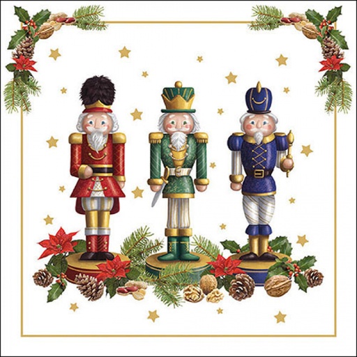 [565524] Ambiente | Servetten Bearded Nutcracker 3-laags 100%FSC 33x33cm 20-pack