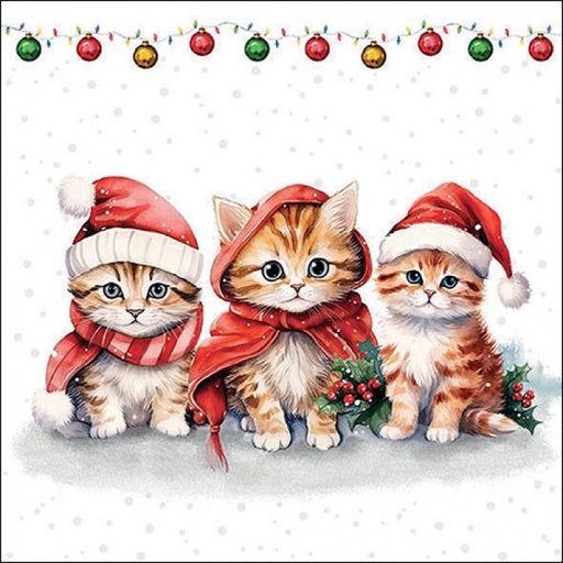 [565528] Ambiente | Servetten Funny Cute Kittens 3-laags 100%FSC 33x33cm 20-pack