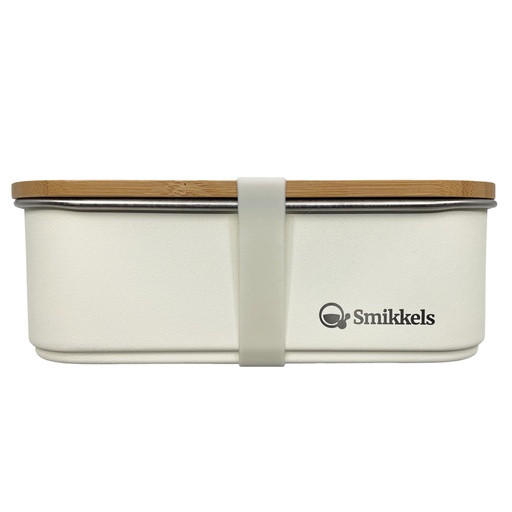 [565675] Smikkels | Lunchbox Met Bamboe Deksel 900 ml Wit