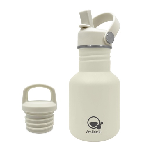 [565689] Smikkels | RVS Drinkfles 350ml Zacht Wit