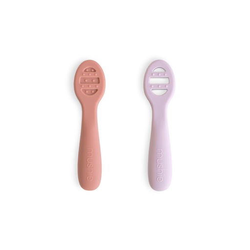 [565971] Mushie | Lepel First Feeding Spoon Rose/Soft Lilac