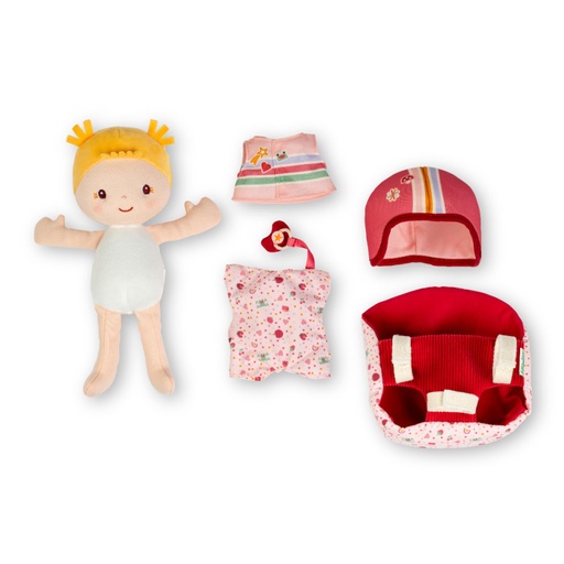 [566123] Lilliputiens | Pop Lena En Fietsstoeltje Textiel