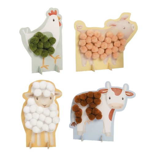 [566436] Little Dutch | Knutselset Farm PomPom