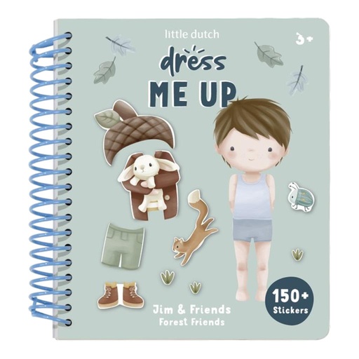 [566444] Little Dutch | Boek Forest Friends Jim & Friends Dress Me Up