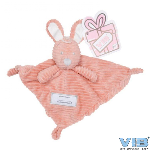 [566453] VIB | Knuffeldoek met Konijnenhoofd Old Pink 33cm