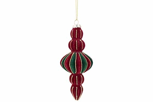 [566764] Cosy & Trendy | HANGER TOL VELVET BORDEAUX GROEN 7X7XH16