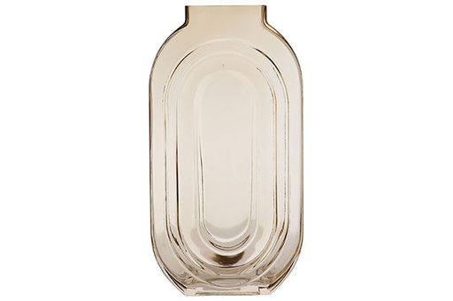 [566770] Cosy & Trendy | VAAS RETRO BRUIN 16X7XH30CM GLAS