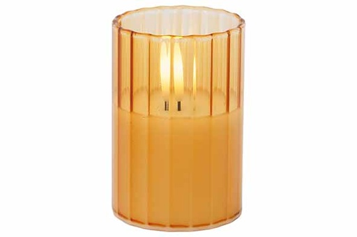 [566789] Cosy & Trendy | KAARS LED RIBBLE CAMEL 5X5XH7,5CM GLAS