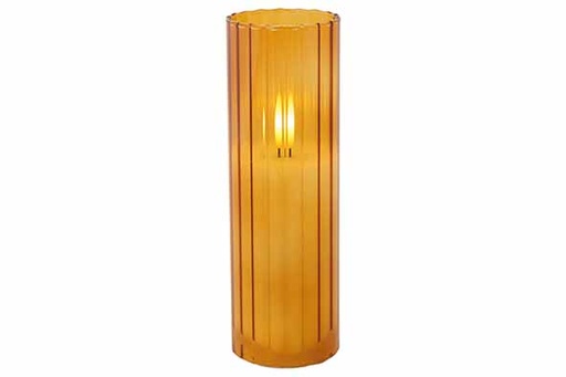[566791] Cosy & Trendy | KAARS LED RIBBLE CAMEL 5X5XH15CM GLAS