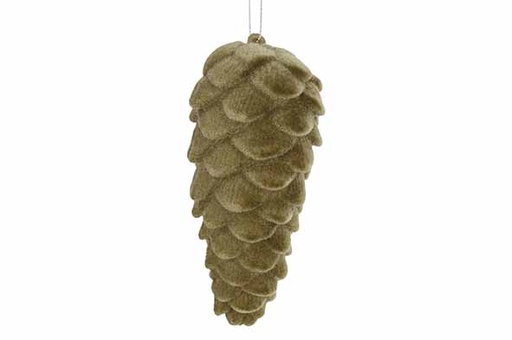 [566808] Cosy & Trendy | Hangfiguur Dennenappel Flocked Groen H13cm