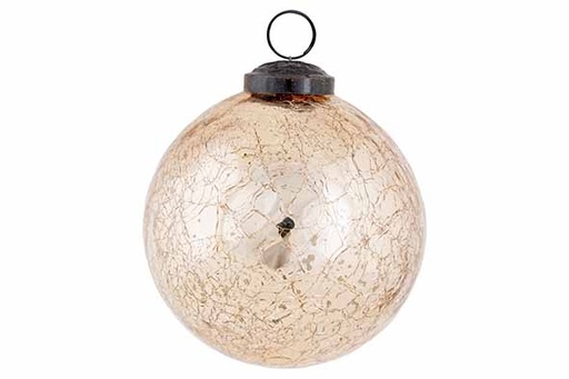 [566811] Cosy & Trendy | KERSTBAL ANTIQUE CRACK OUD ROZE 10X10XH1