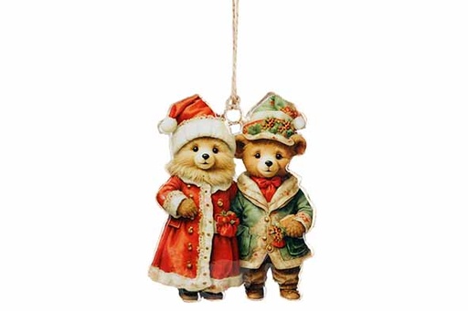 [566817] Cosy & Trendy | HANGER VINTAGE BEARS ROOD GROEN 8X1XH10C