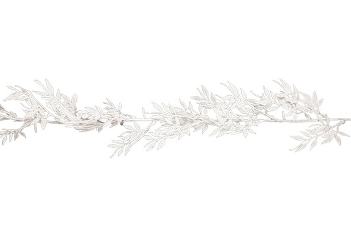 [566819] Cosy & Trendy | Slinger Leaves Glitter Wit 150cm