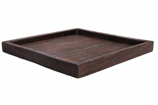 [566832] Cosy & Trendy | SCHAAL ZWART 30X30XH3CM VIERKANT HOUT