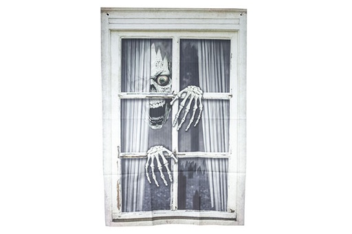 [566867]  Cosy & Trendy | Vensterdecoratie Curtain Window Skull 80x120cm