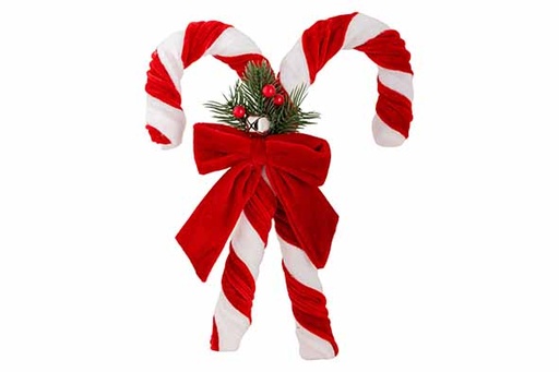 [566928] Cosy & Trendy | HANGER CANDY CANES ROOD WIT 23X6,5XH27CM