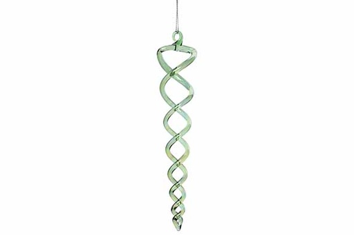 [566944] Cosy & Trendy | HANGER SPIRAL CONE GROEN 4X4XH19CM GLAS