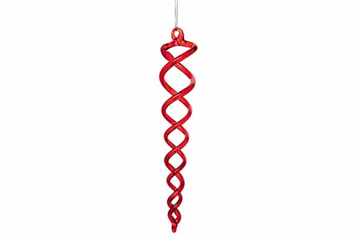 [566945] Cosy & Trendy | HANGER SPIRAL CONE ROOD 4X4XH19CM GLAS