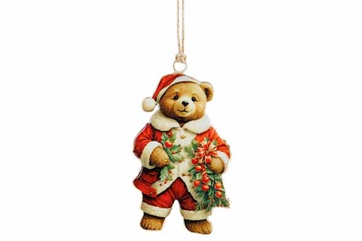 [566952] Cosy & Trendy | Hangfiguur Vintage Bear Rood H11cm