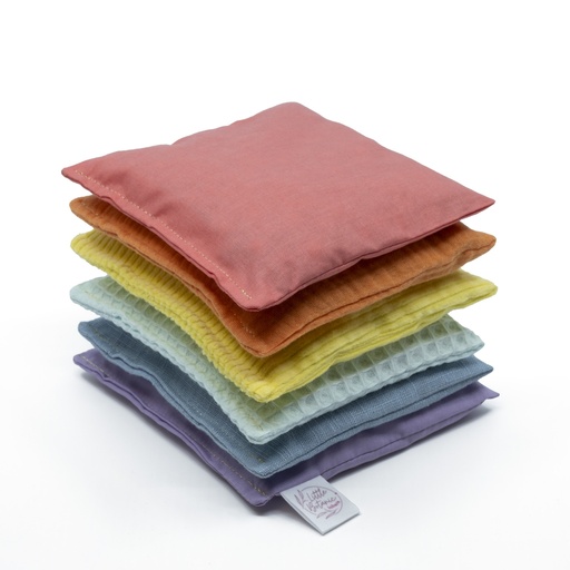 [567011] Little Botanic Label | Sensorisch Speelgoed Pittenzakjes Pastel 6-pack