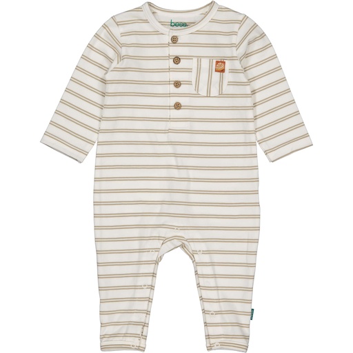 Bess | Kruippak Boys Striped Off White