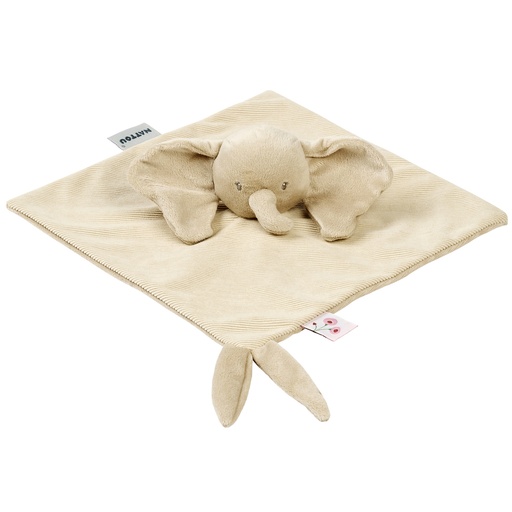 [567624] Nattou | Knuffeldoek Fanfan Olifant Corduroy Zand 27x27cm