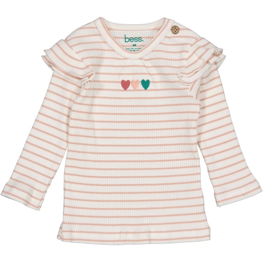 Bess | T-shirt Girls Striped Longsleeve Off White