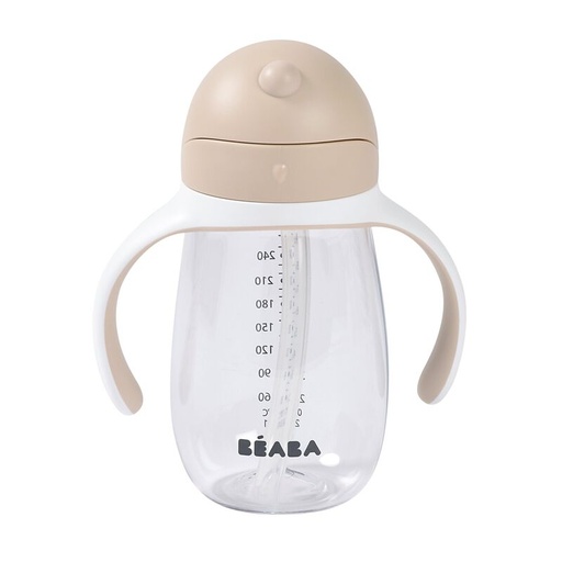 [568132] Beaba | Drinkbeker met Rietje Clay 300ml