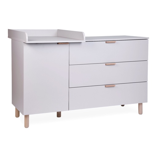 [568349] Childhome | Commode Cosy Clay 3 Laden + 1 Deur incl Commodeverdieper 137x75x93cm