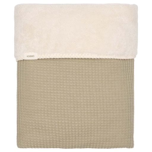 [568672] Koeka | Deken Wieg Teddy Malaga Sage 75x100cm