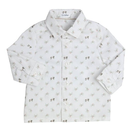Gymp | Hemd Boys Thomas Longsleeve White/Green