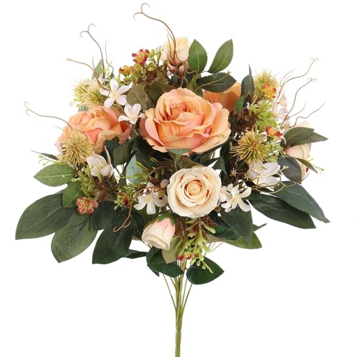 [569245] Jasaco |  ROSE MIXED BUSH 53CM PEACH