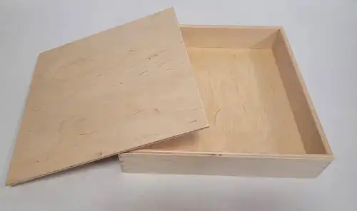 [569395] Alexander Toys | Bac à jouets en bois avec couvercle 25 x 25 x 5 cm