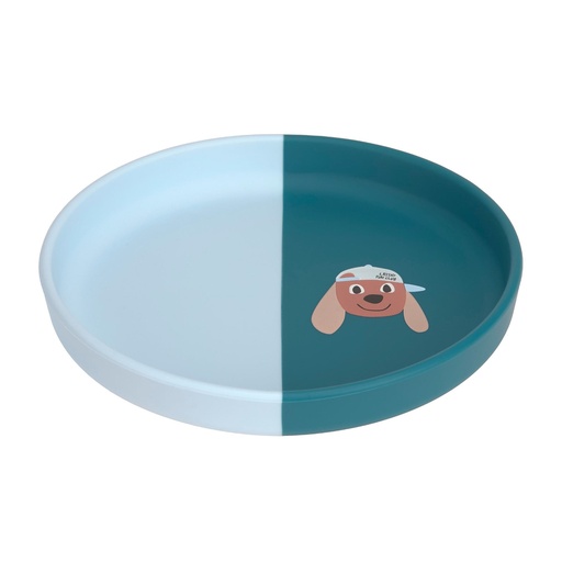 [569465] Laessig | Plat Bord Tiny Team Silicone Plate Dog Blauw