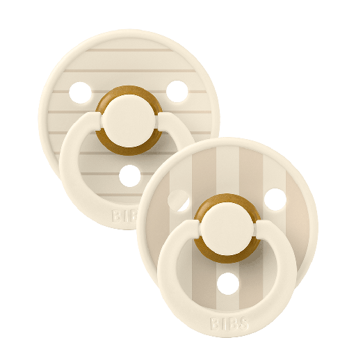 [569500] Bibs | Fopspeen T1 Studio Colour Block Ivory/Vanilla Mix 2-pack