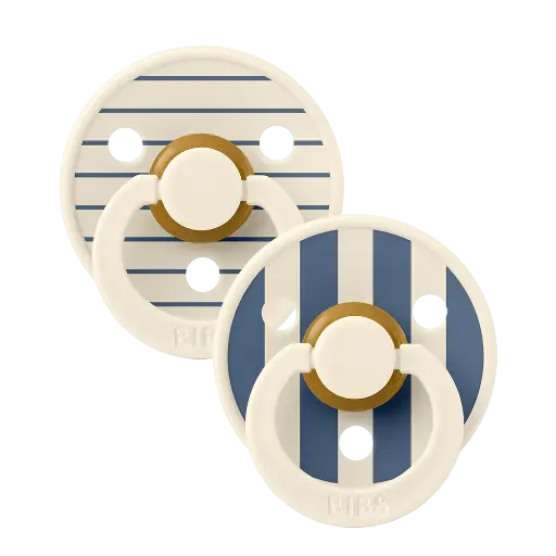 [569510] Bibs | Fopspeen T2 Studio Colour Block Pin Steel Blue Mix 2-pack