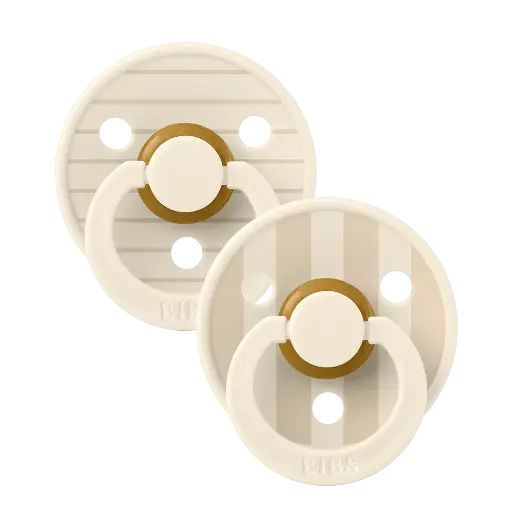 [569511] Bibs | Fopspeen T2 Studio Colour Block Ivory/Vanilla Mix 2-pack
