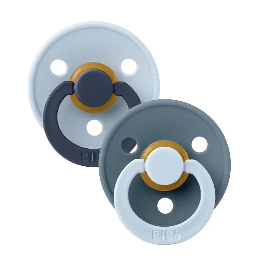 [569550] Bibs | Fopspeen T3 Studio Colour Fusion Baby Blue/Petrol Mix 2-pack