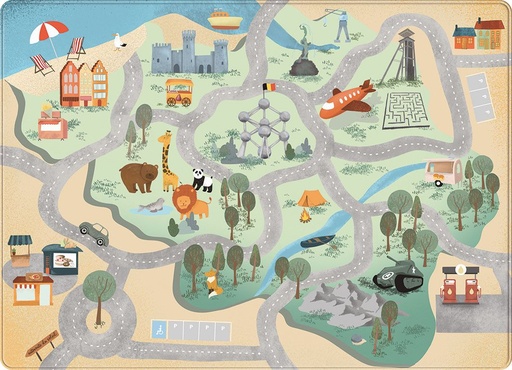 [569558] Mats & Joy | Speeltapijt België Fleece 130x180cm